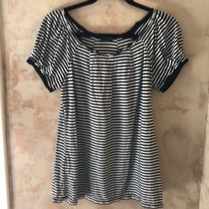 Black & White Stripe Top